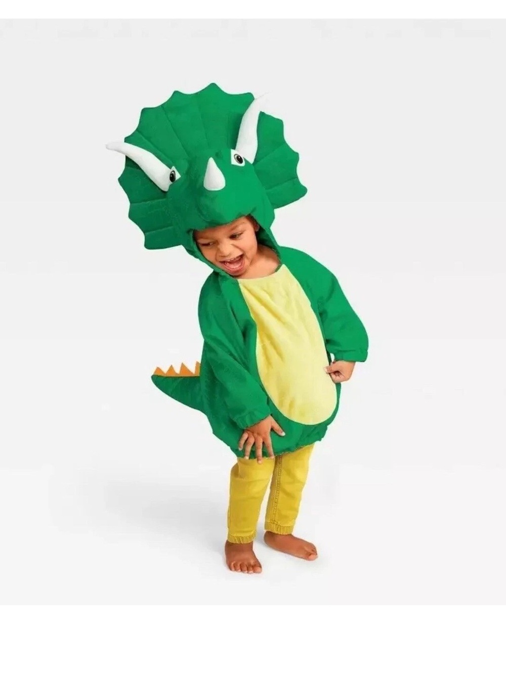 HYDE & EEK Plush Triceratops Dinosaur Baby Pullover Halloween Costume 12-18M